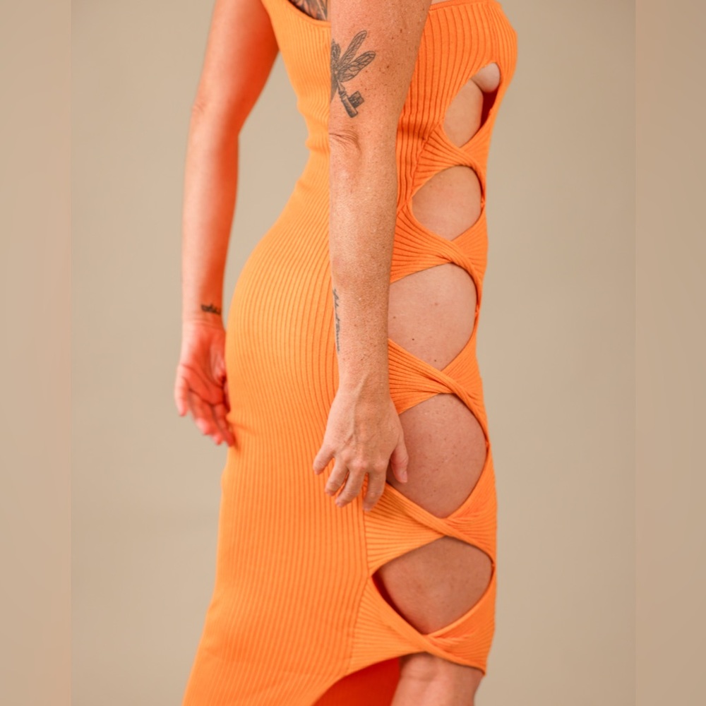 Superdown Orange Maxi Dress